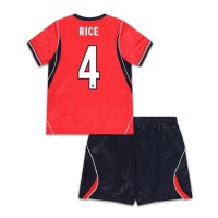 Stroje piłkarskie Anglia Declan Rice #4 Koszulka Wyjazdowej dla dzieci MŚ 2026 Krótki Rękaw (+ szorty)